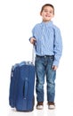 Little boy with suitcase Royalty Free Stock Photo