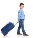 Little boy with suitcase Royalty Free Stock Photo