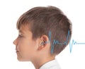 Little boy with symptom of hearing loss