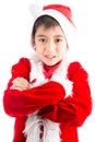 Little boy taking giving present on christmas time