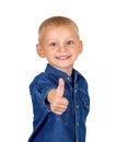 Little boy with thumb up