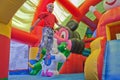 The little boy on a trampoline. Royalty Free Stock Photo