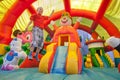 The little boy on a trampoline. Royalty Free Stock Photo