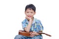 Little boy with ukulele Royalty Free Stock Photo