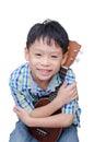 Little boy with ukulele Royalty Free Stock Photo