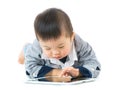 Little boy using tablet Royalty Free Stock Photo