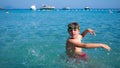 Little boy in water Royalty Free Stock Photo