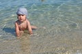 Little boy in water