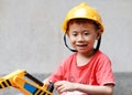 Little boy wearing a helmet Royalty Free Stock Photo