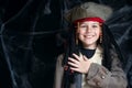 Little boy wearing pirate costume Royalty Free Stock Photo