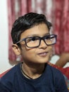 Little boy wearing Spectacle with different expression Royalty Free Stock Photo