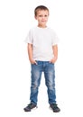 Little boy in white shirt Royalty Free Stock Photo