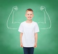 Little boy in white t-shirt Royalty Free Stock Photo