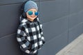 Little boy 2-3 years old enjoying his favorite music in headphones Royalty Free Stock Photo