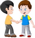 Little Boys Shaking Hands Royalty Free Stock Photo