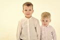 Little boys in white shirt, business. Royalty Free Stock Photo