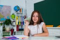 a little break. formal and nonformal education. schoolgirl at lesson. child hold paper plane.