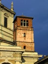 Thunderstorm Looming over Little Brick Tower of Basilica San Lorenzo Maggiore, Milan, Lombardy, Italy