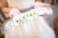 Little bridesmaid with flowers Royalty Free Stock Photo