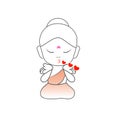 Little Buddha blowing kisses