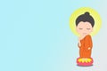 Little Buddha cartoon Royalty Free Stock Photo