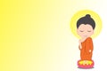 Little Buddha cartoon Royalty Free Stock Photo