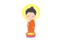 Little Buddha cartoon Royalty Free Stock Photo