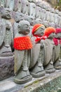 Little Buddha statues praying at the Hase-Dera temple Royalty Free Stock Photo