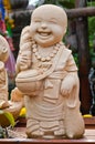 Little Buddhist monk statue Royalty Free Stock Photo