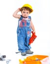 Little builder. Royalty Free Stock Photo