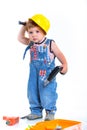 Little builder. Royalty Free Stock Photo