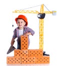 Little builder boy Royalty Free Stock Photo