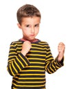 Little bully boy with black eye Royalty Free Stock Photo