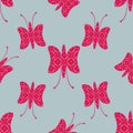 Little butterflies multi seamless pattern print background design