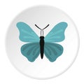 Little butterfly icon, flat style Royalty Free Stock Photo