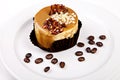 Little cake with caramel and nuts Royalty Free Stock Photo