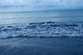a little calm waves in beautiful blue sea