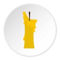 Little candle icon circle Royalty Free Stock Photo