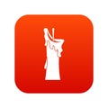 Little candle icon digital red Royalty Free Stock Photo