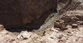 Little canyon towards the Rainbow Valley Valle Arcoiris, in the Atacama Desert in Chile. Royalty Free Stock Photo