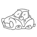 Little car parody illustration cartoon coloring