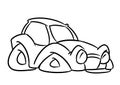 Little car parody transport outline race illustration cartoon