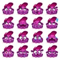 Little cartoon comic purple character