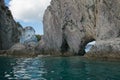 Little cave in the cliff, Ponza island, Italy Royalty Free Stock Photo