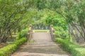 Little cement bridge over small river. Royalty Free Stock Photo