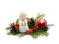 Little ceramic angel - Christmas decoration Royalty Free Stock Photo