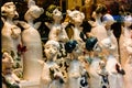 Little ceramic statuettes of angels in Riga, Latvia 2019