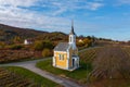 Little chapel called Virgin Mary with vineyard nearby lake Balaton. Hungarian name is SzÃÂ±z MÃÂ¡ria kÃÂ¡polna.