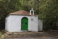 Little chapel Ermita de Lourdes in forest at Garajonay park. La Gomera, Canary Islands.