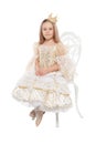 Little charming blonde girl in a princess costume Royalty Free Stock Photo